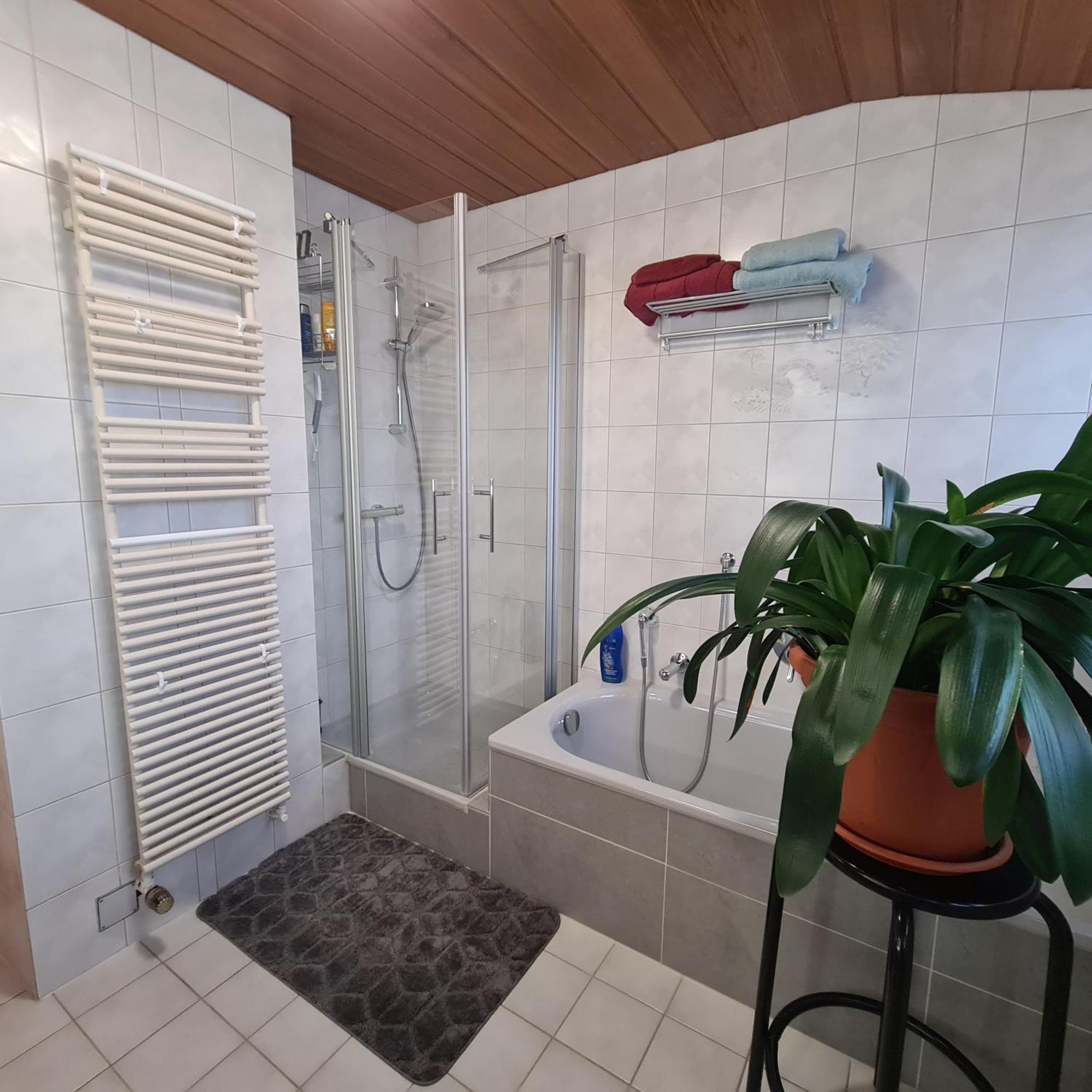 Gemuetliche 120 Qm Ferienwohnung Mit Balkon Adelsdorf Eksteriør billede